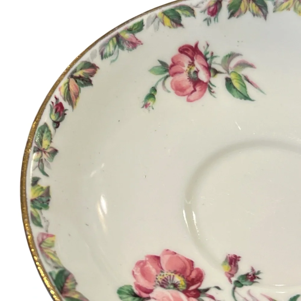 Vintage Salisbury Bone China Tea‎ Saucer Porcelain Cottagecore Grandmacore